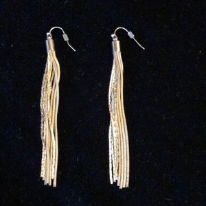 Retro 80s Style GoldTone Multi-Strand‎  Dangles